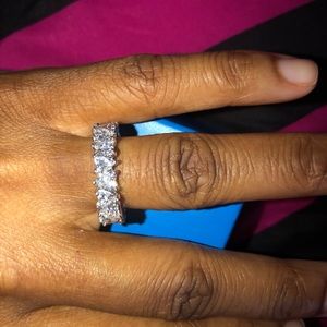 Absolute HSN heart stone Eternity Band Ring